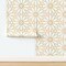 Geometric Floral Mosaic Flowers Pastel Glam Large Scale Peach Gold Daisy Blush Art Deco Custom Removable Wallpaper by Spoonflower Peel & Stick Wallpaper 2FT Wide